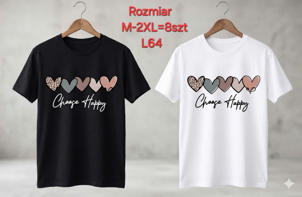 Bluzki damskie Roz M-2XL, Mix Kolor Paczka 8 szt